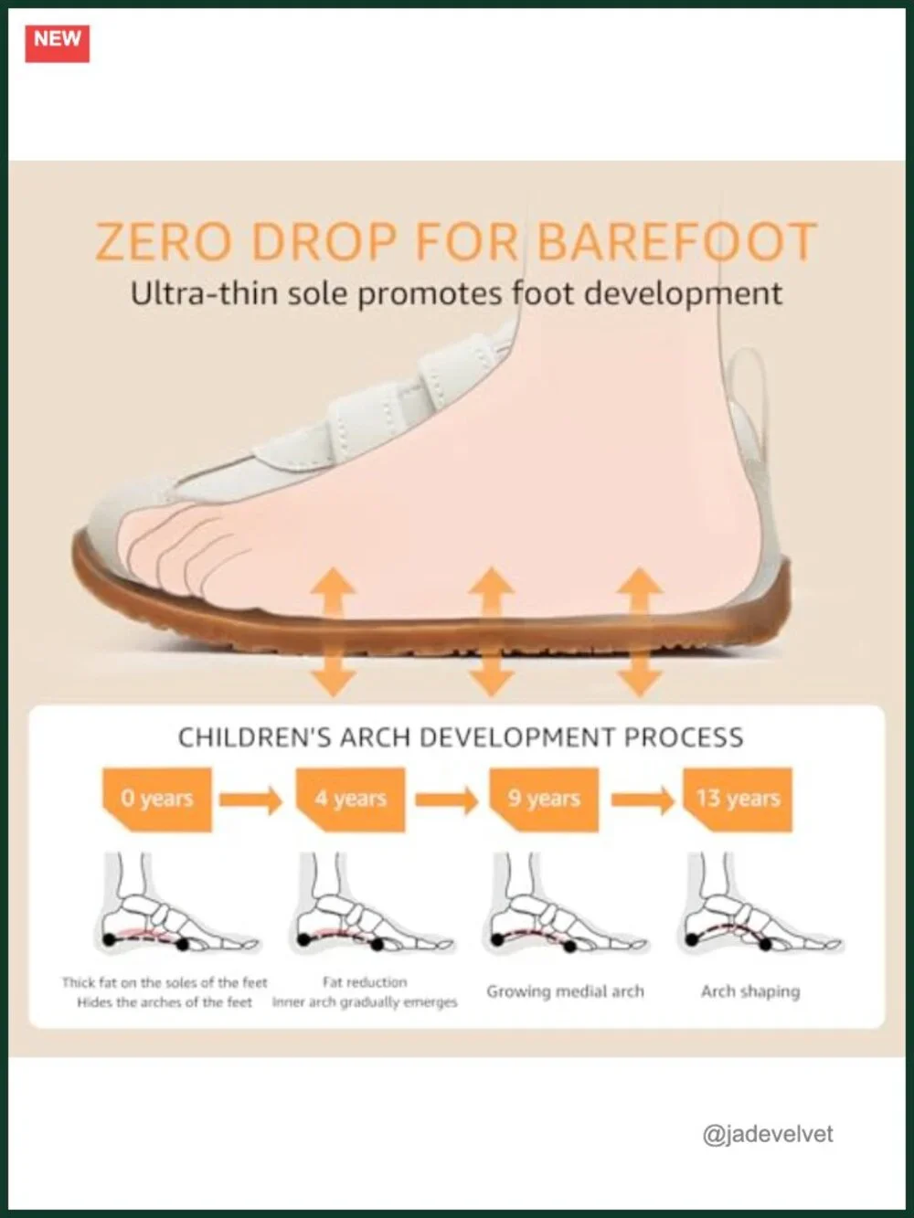 Toddler Barefoot Sneakers Wide Toe Box Zero Drop Soft Sole Non Slip Hook Loop